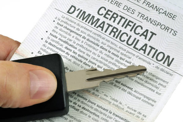 Changer certificat dimmatriculation